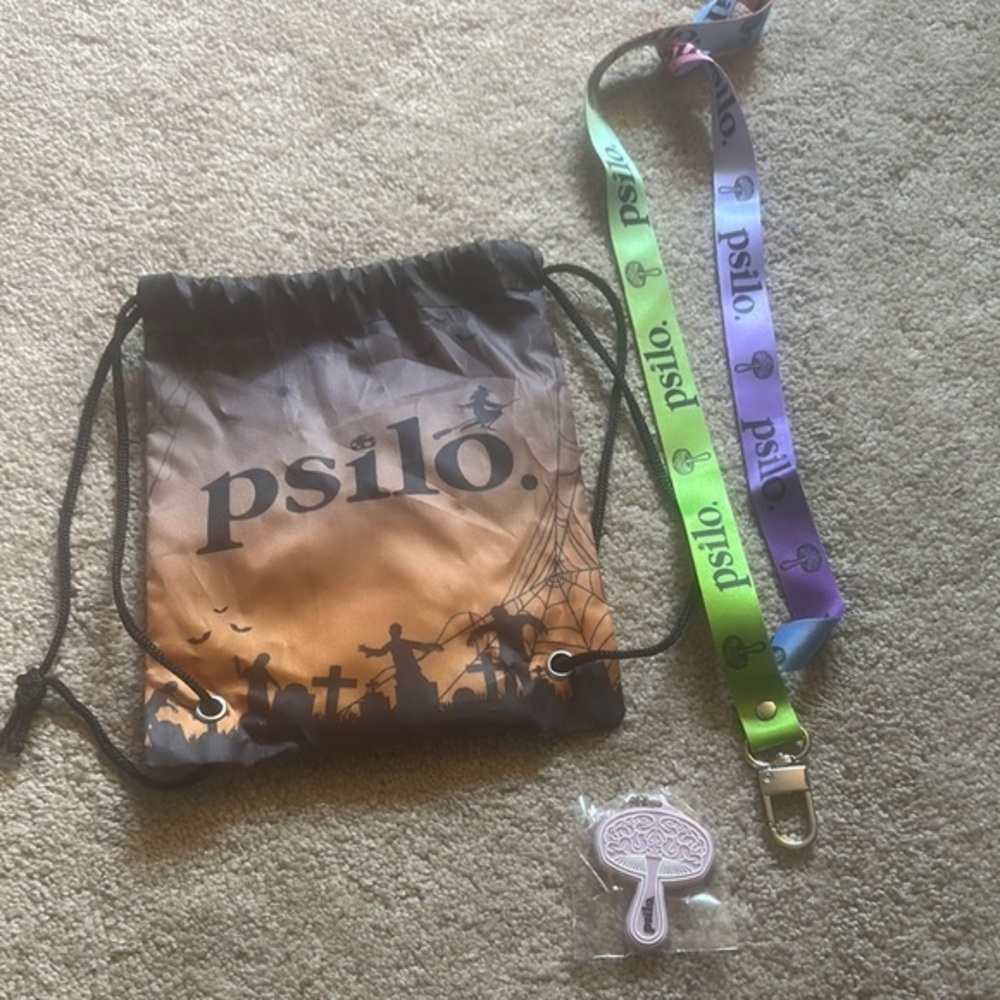 Psilo Drawstring Bag and Lanyard Set